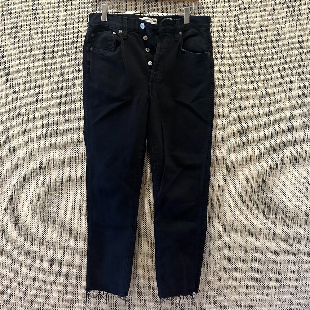 Black cropped high waisted Re/Done jeans size 29